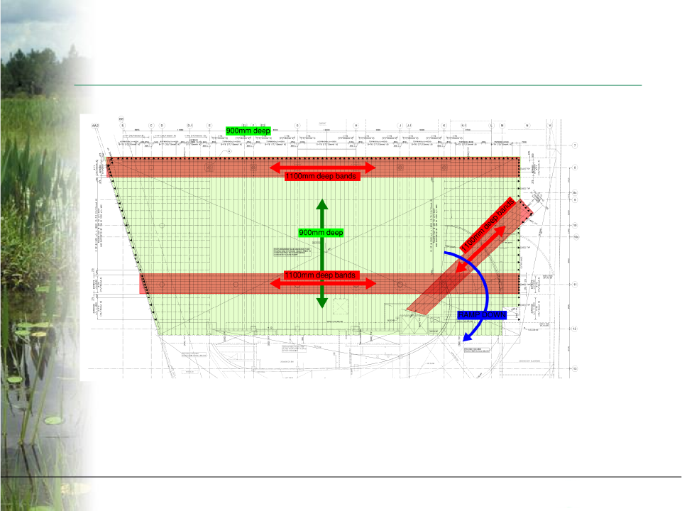 Bus station level 2 post-tensioned slab diagram