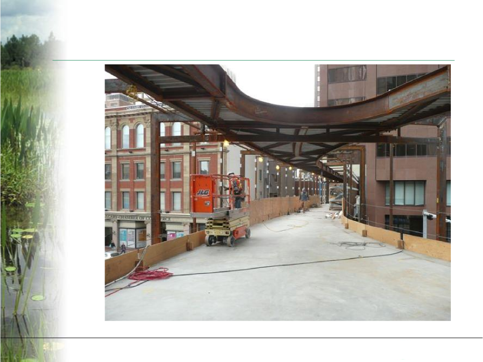 The Bow pedestrian bridge interior