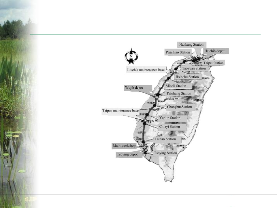 Taiwan High Speed Rail route and tunnel map
