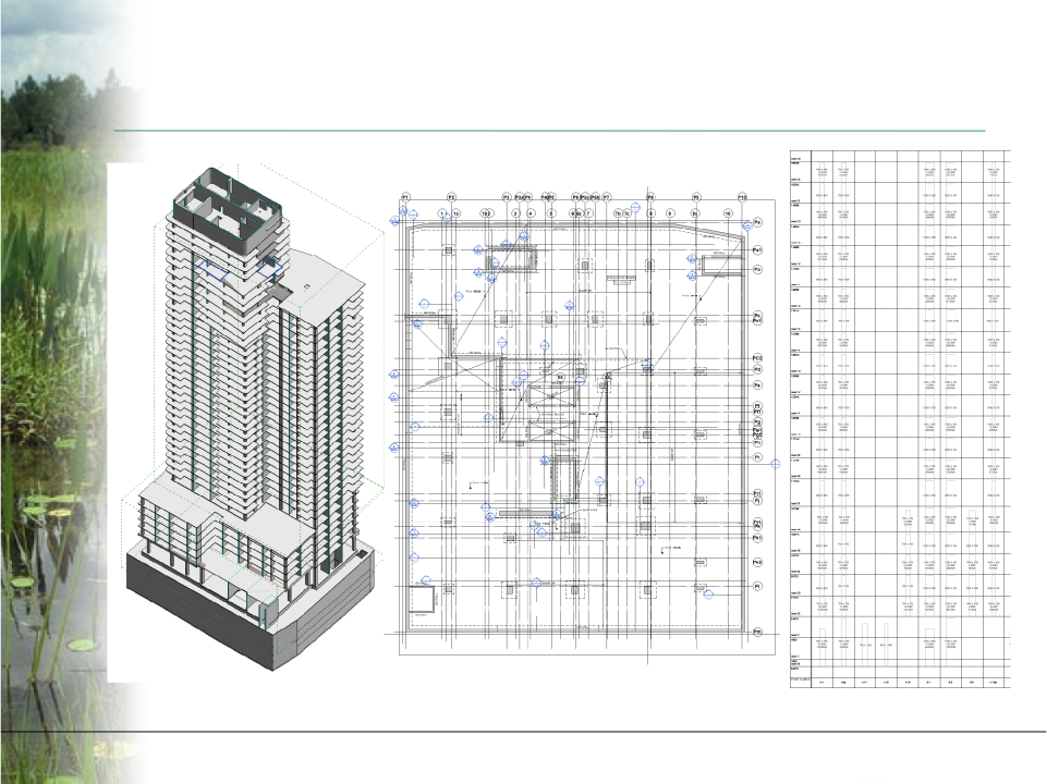 Column schedule and building model output
