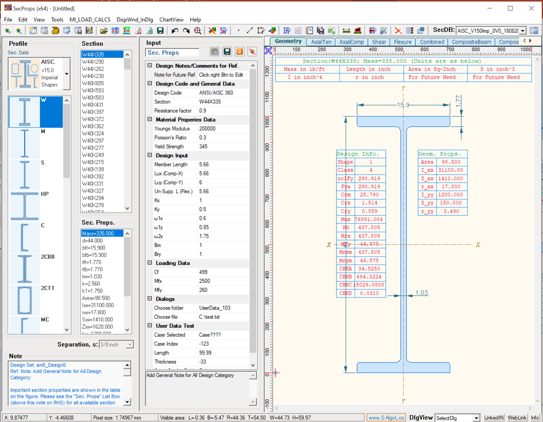 SecProps main interface screenshot